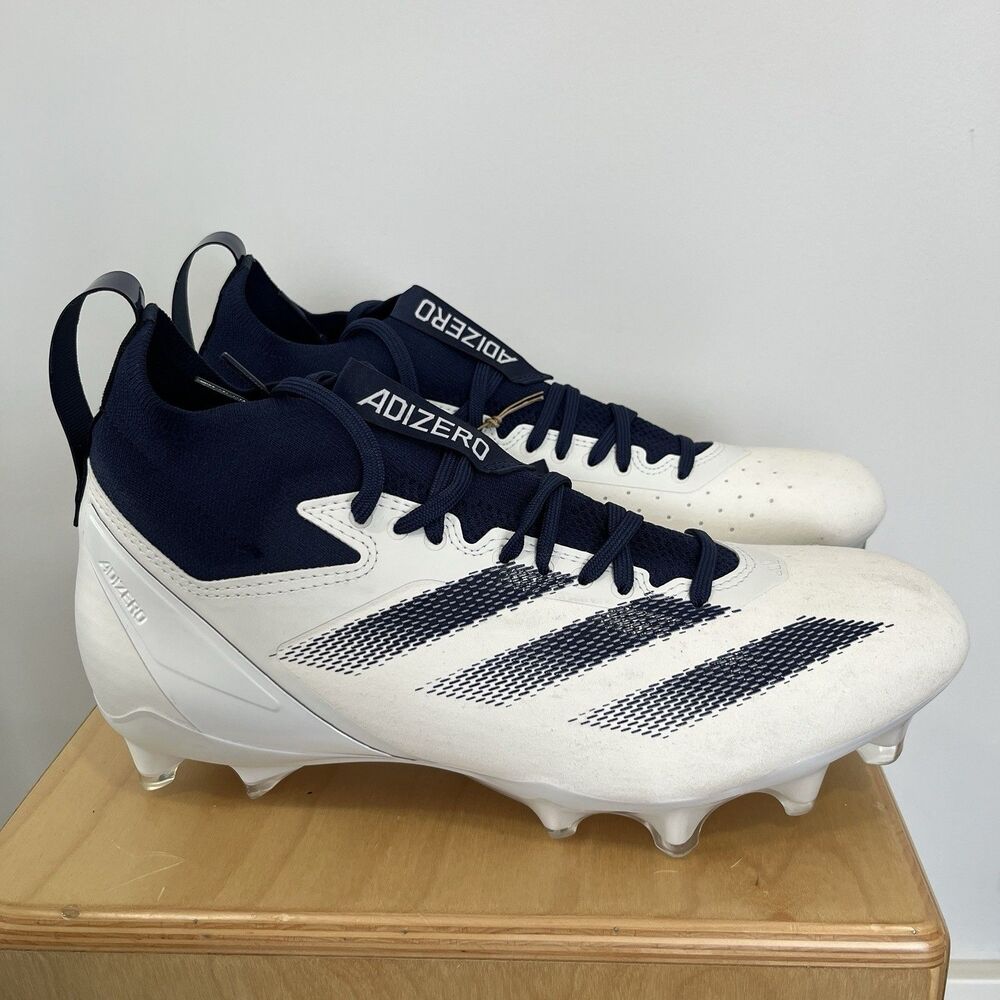 Adidas Adizero Impact+ Football Cleats Men’s Size 11 White Navy IH7455 New
